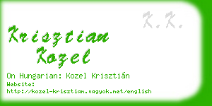 krisztian kozel business card